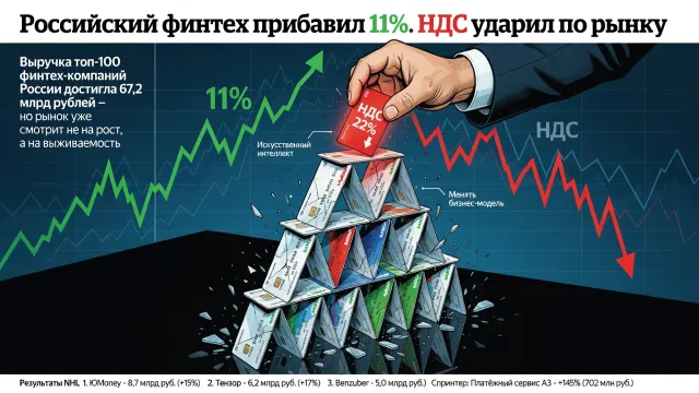 Российский финтех прибавил 11%. НДС ударил по рынку
